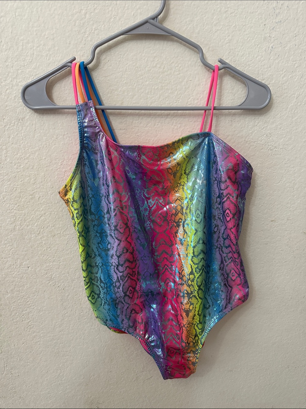 wonder nation Rainbow Snake-Print One-Piece Swimsuit - Multicolor